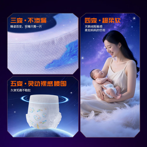 【旗舰正品】班尼小猪拉拉裤百变小猪纸尿裤超薄尿不湿婴儿拉拉裤 - 图0