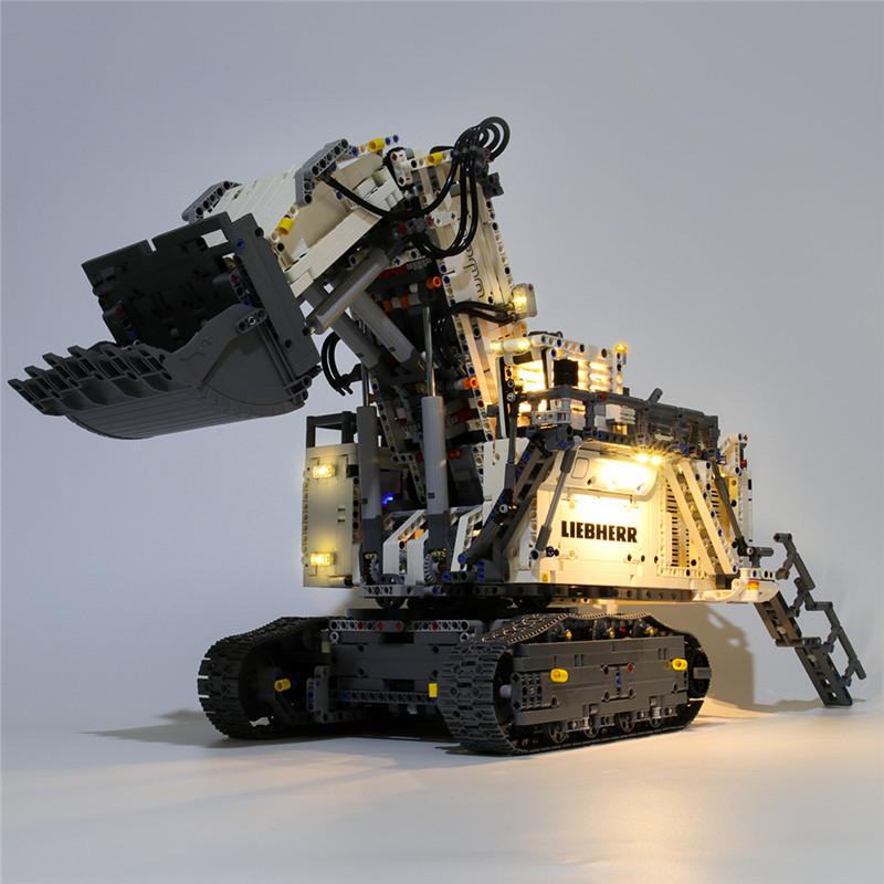 积木遥控机拼装挖掘玩具高难度工程机械车利勃海尔模型42100宇星 - 图1