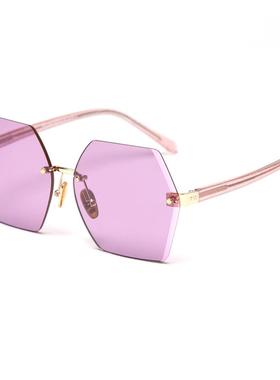 镜太阳墨镜无新款框时尚女防紫外线切眼镜偏光大2022年边网红蓝光