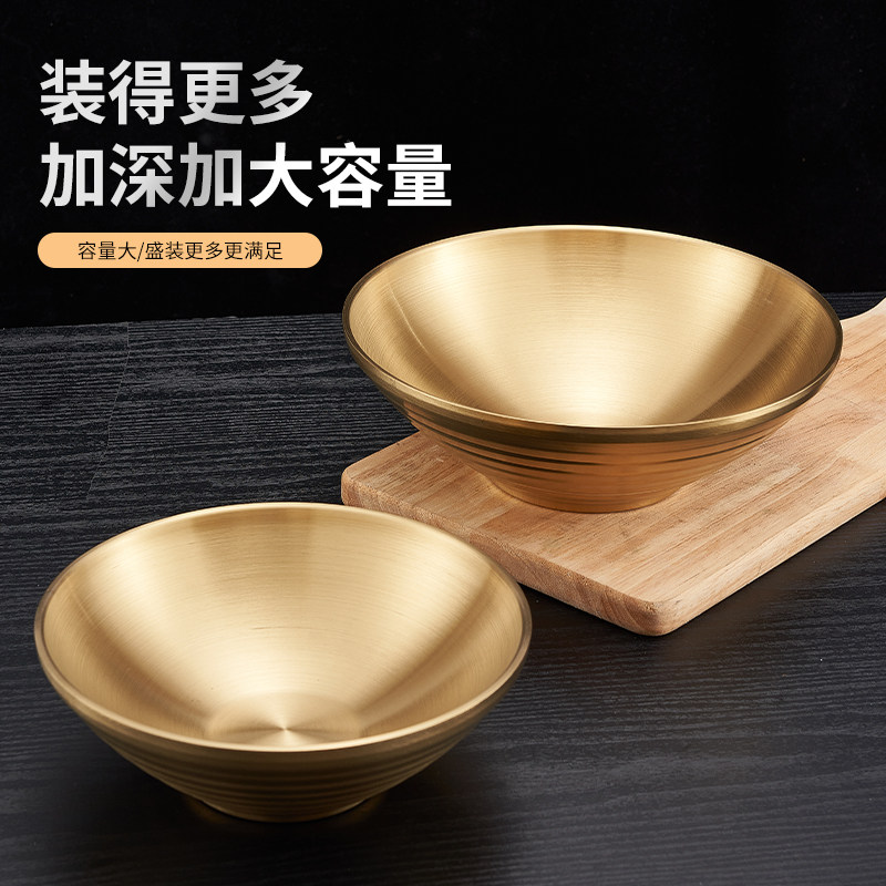 304不锈钢冷面碗双层防烫汤碗拌饭碗麻辣烫碗味千拉面碗螺丝粉碗