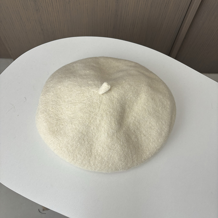 韩系甜美蝴蝶结贝雷帽秋冬保暖纯羊毛画家帽复古百搭蓓蕾帽子女生