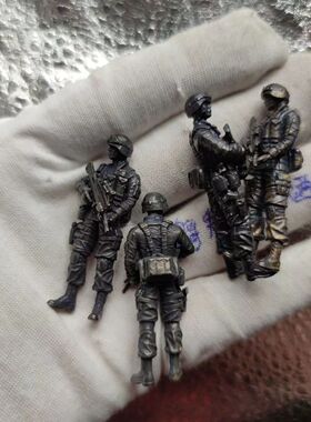 黄铜一体兵人摆件模型