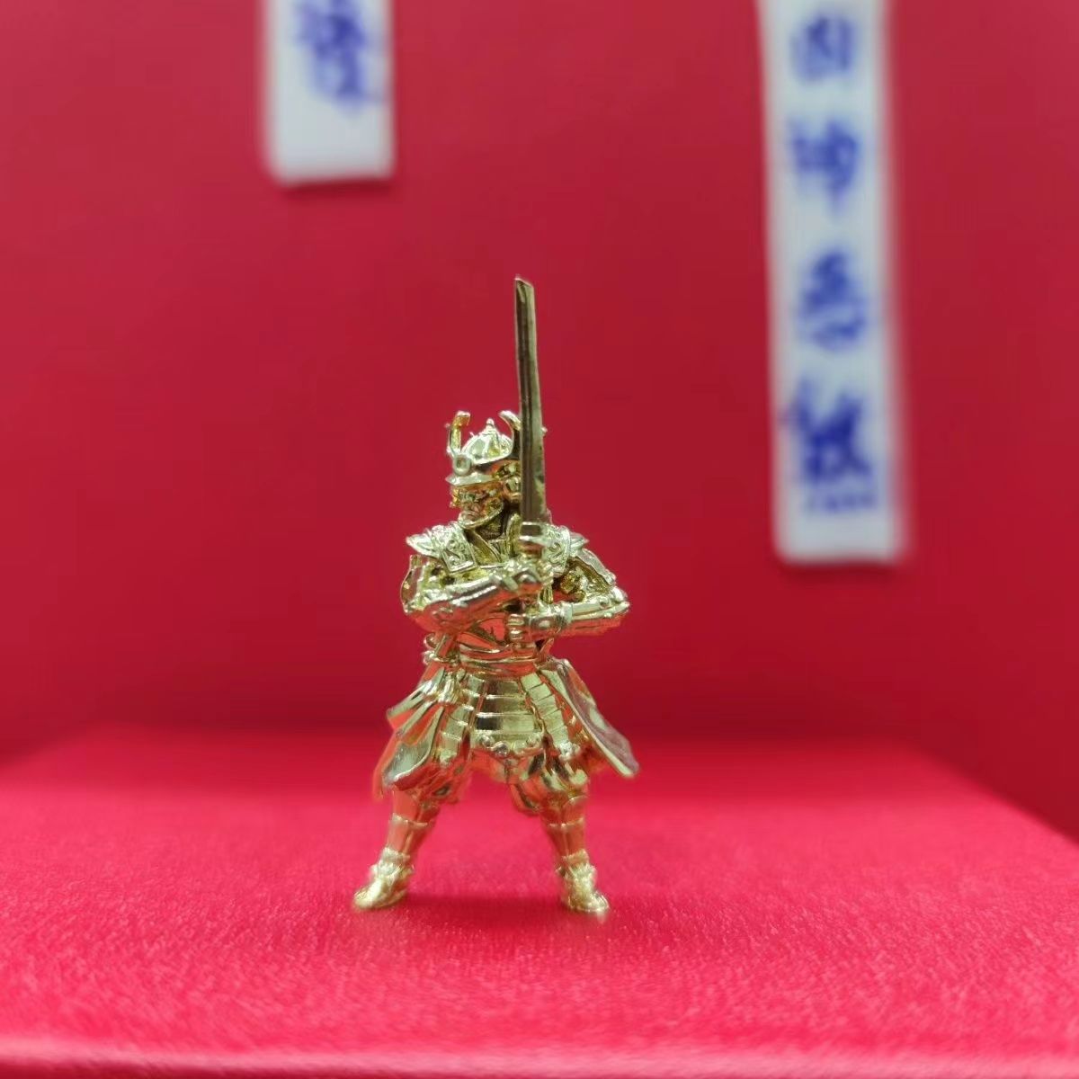 纯铜竖刀流浪武士浪人兵人手办幕府武士古代模型桌面摆件军事对战 - 图0