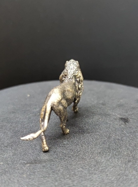 狮子小铜摆件黄铜实心狮子王