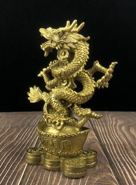 仿古玩铜器收藏葫芦五爪飞龙摆件家居装饰礼品工艺精湛  包浆醇厚