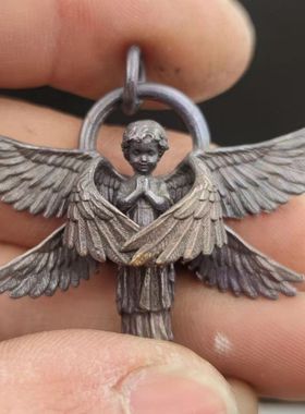 情侣天使吊坠黄铜爱意表达吊链