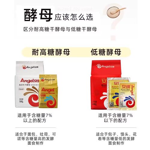 安琪高活性干酵母粉5g家用小包装包子馒头发孝粉低糖型孝母发酵粉 - 图2