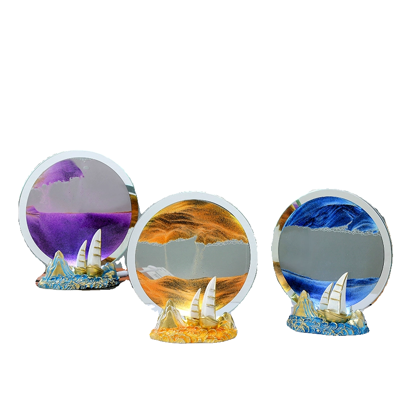 一帆风顺流沙画摆件高级感生日礼物男生兄弟送女友高级感小众实用