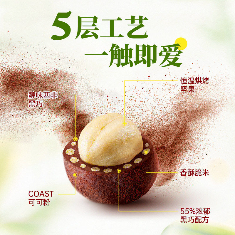 【李佳琦直播间】巧兮兮宝石巧克力豆黑巧涂层休闲下午茶小零食