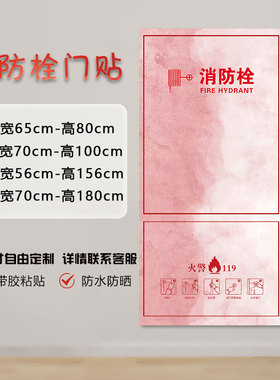HSP消防栓美化装饰画自粘贴纸