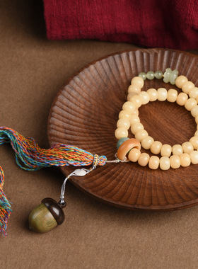 男女款黄金菩提根7*9mm手串手链