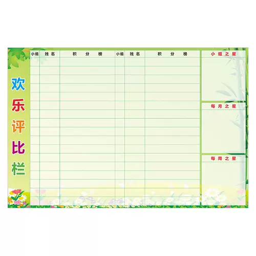 Оценка группы класса колонка магнитная детская сада школьная слава Список промо -колонны Колонны начальной школы соревнования учащихся очки таблицы наклейки на стены