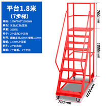 Poly and Medena high car warehouse den high ladder City coffers bargains Wheels Removable platform Ladder Shelf Fetch