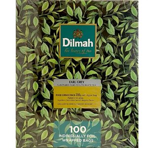 Dilmah迪尔玛茶伯爵红茶100包袋泡茶包烘焙餐饮办公早餐蜜桃柠檬