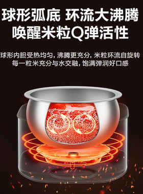 SUPOR/苏泊尔 SF40HC1904电饭煲IH加热4L家用电饭锅不锈钢球釜胆
