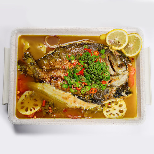汇海盈预烤鮰鱼加热即食方便家宴菜半成品预制菜烤鱼火锅 - 图1