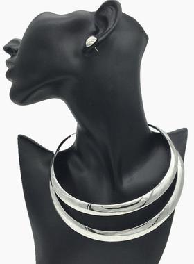 fashion necklace women set 欧美合金双层项圈女项炼饰品