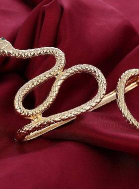 Punk exaggerated retro serpentine hand palm bracelet夸张手镯