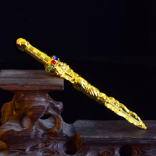 韦陀菩萨法器金刚杵韦陀鞭降魔杵宝杵金鞭家居佛像合金兵器配件_虎窝淘