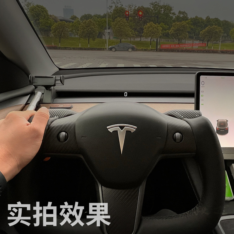 毅途二代空气码表HUD适用于特斯拉model3 Y 仪表盘专用抬头显示器 - 图0