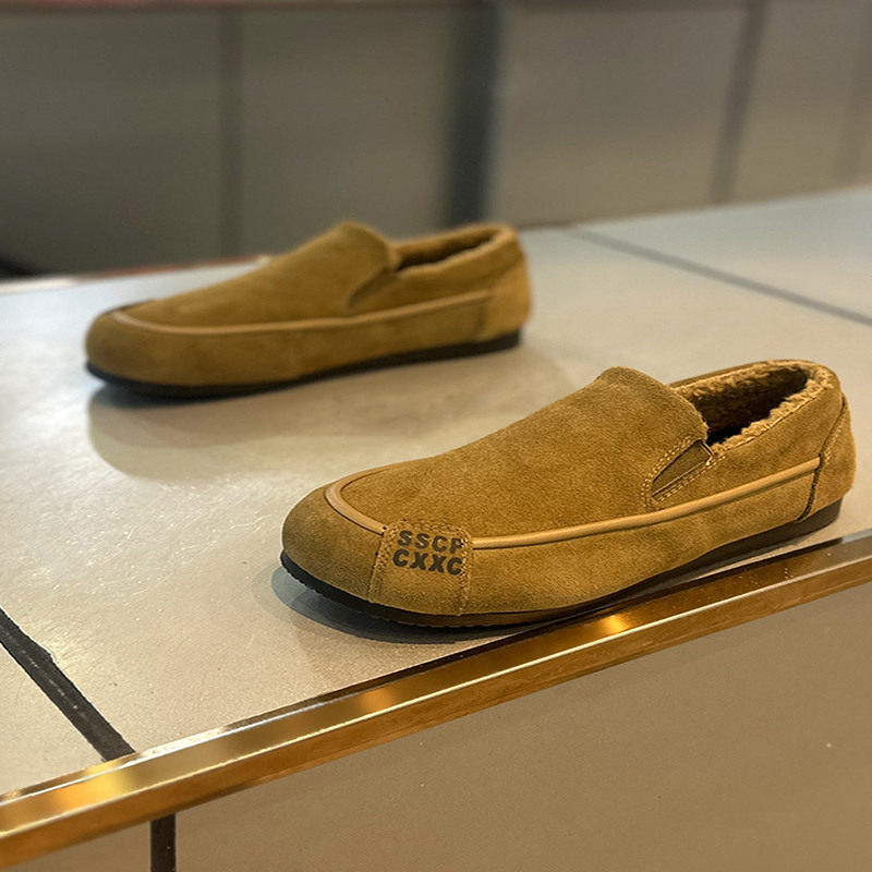 潮男鞋秋冬网红爆款一脚蹬懒人乐福鞋加绒保暖轻便单棉同款豆豆鞋,淘宝优惠券,粉丝福利购,淘宝优惠卷