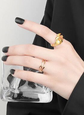 2024Female Fashion Simple Unique Design Adjustable Rings