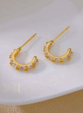 C-shaped 2024 Stainless Steel Earring For Women Light