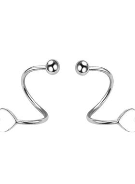 2024r Buckle Rotating Wave Mini Stud Earrings for Women