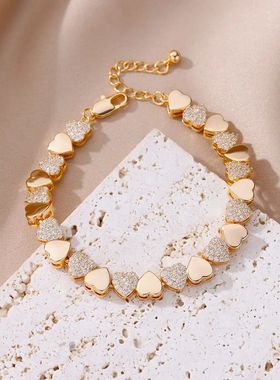 Fashion Heart 2024 Bracelets Stainless Steel Gold Plated