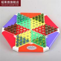 Glass Beads Jumps Checkers Checkers Plastic Old big number Students Chess Round Pearl Girl Billiard hexagonal bobead with lid