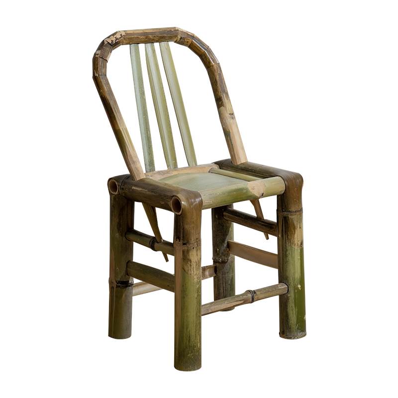 竹椅子靠背椅家用老式编织椅子竹子小藤椅休闲老人手工传统竹凳子-图3