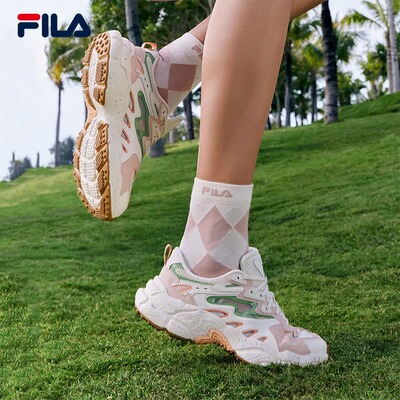 FILA 斐乐官方女鞋FERN摩登运动鞋2025夏蕨草鞋时尚休闲鞋老爹鞋
