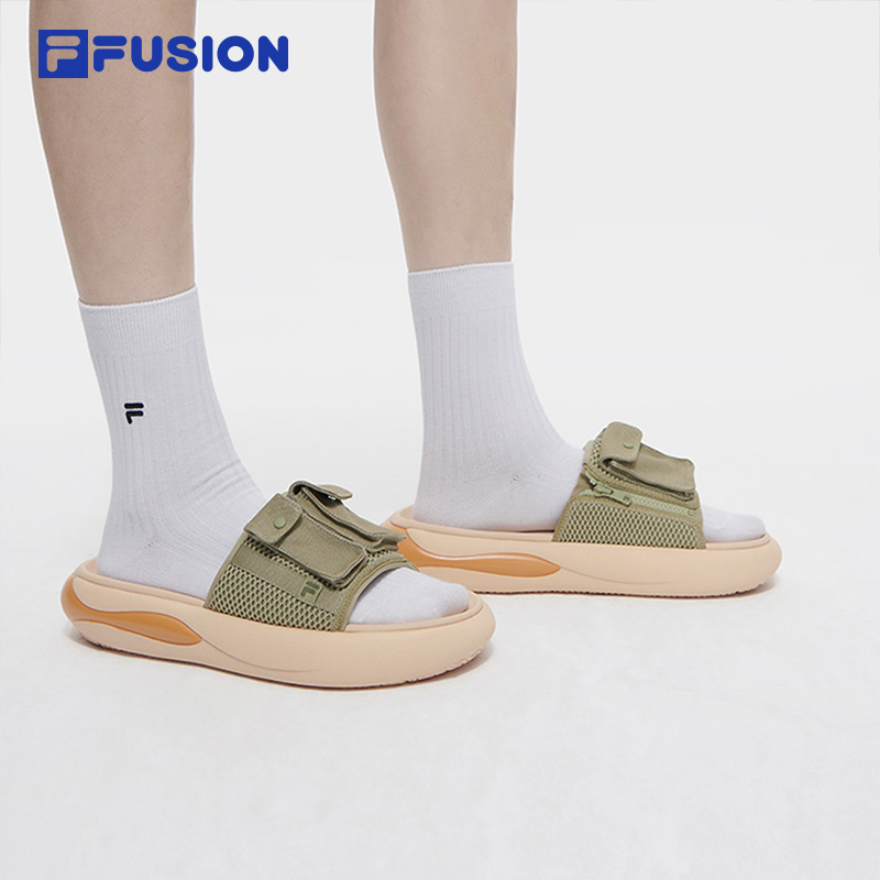 FILA FUSION斐乐潮牌男鞋ZIP UP SLIPPER拖鞋2024夏新款运动凉拖-图2