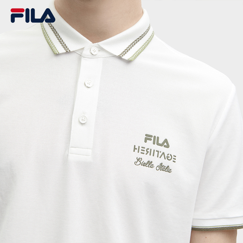 FILA 斐乐官方男士针织短袖POLO衫2024夏季新款时尚休闲基础上衣 - 图3