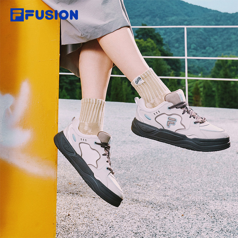 FILA FUSION斐乐潮牌女鞋BANK II板鞋2025新款轻便舒适运动鞋,淘宝优惠券,粉丝福利购,淘宝优惠卷