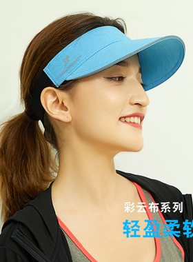 宽檐防晒跑步透气吸汗速干空顶帽