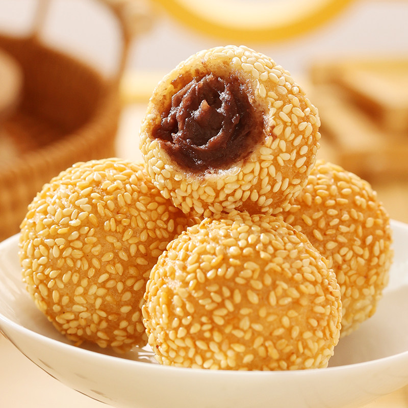 千味央厨爆浆糍粑油炸小吃半成品芝麻球春卷香芋地瓜丸南瓜饼年货,淘宝优惠券,粉丝福利购,淘宝优惠卷