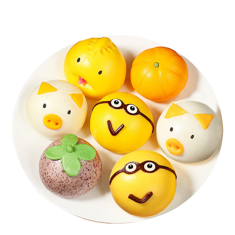 卡通包子儿童早餐半成品特色奶黄包 润富琪食品包点/面点/油条油炸类