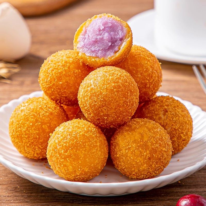 千味央厨爆浆糍粑油炸小吃半成品芝麻球春卷香芋地瓜丸南瓜饼年货,淘宝优惠券,粉丝福利购,淘宝优惠卷