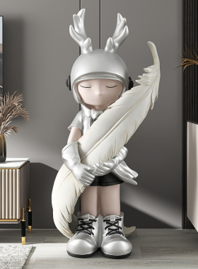 创意潮流男孩客厅大型落地摆件家居装饰品电视柜旁边乔迁新居礼品