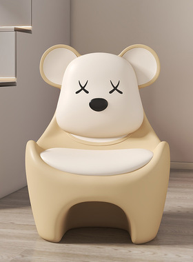 卡通暴力熊鞋柜旁小凳子落地摆件