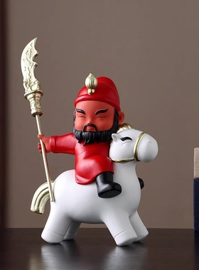 创意关公骑马手办武圣装饰品摆件