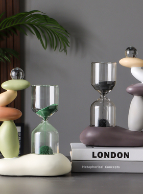 时来运转磁力沙漏办公室桌面摆件