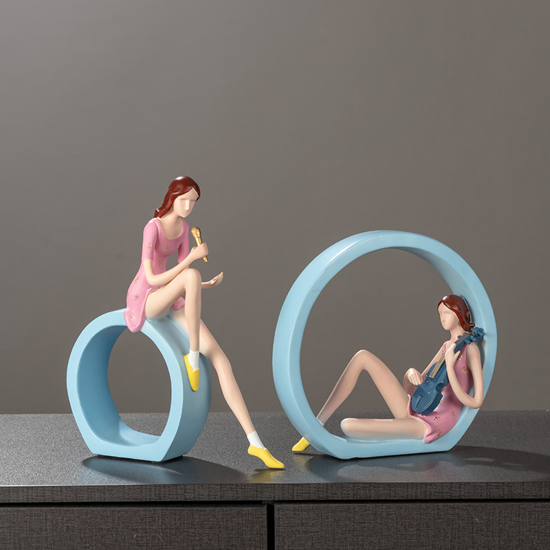 创意家居人物摆件客厅电视酒柜办公室装饰品轻奢艺术电视柜现代风,淘宝优惠券,粉丝福利购,淘宝优惠卷