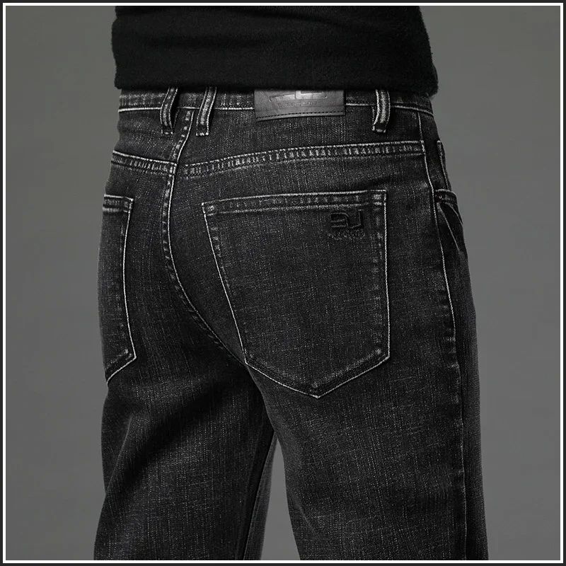 Spring Autumn Winter Clothing Youth Men's Slim Straight Jean - 图0