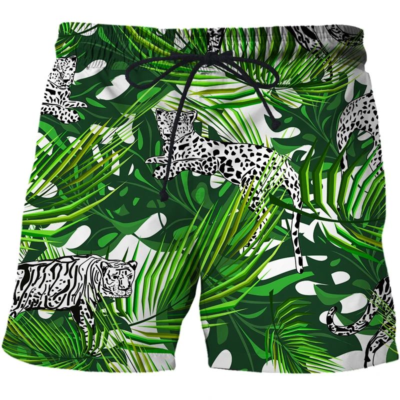 Fashion Animel Tiger 3D Printed Pattern Shorts Men's Outdoor - 图3