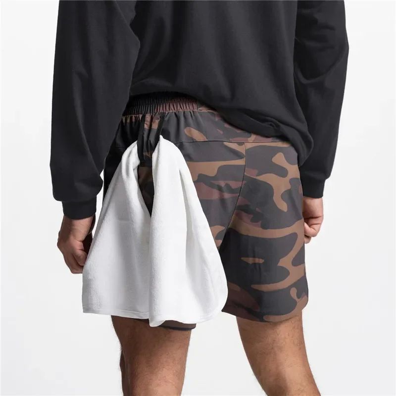 Summer New Gym Jogging Exercise Shorts Men's Sports Fitness-图2