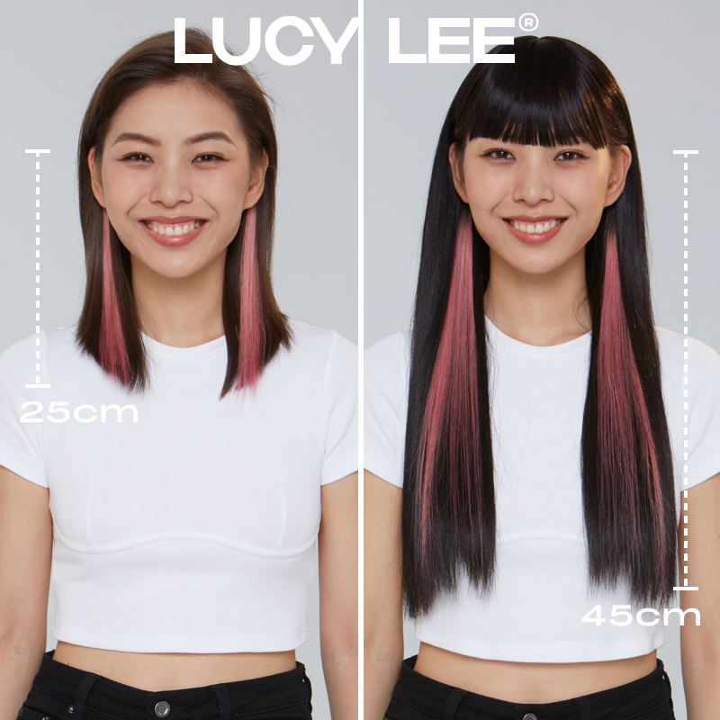 LUCY LEE假发片魔法球挂耳染真发全真人假发片女挑染无痕接发真发 - 图3