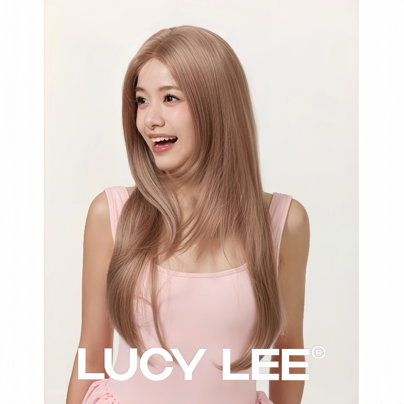 【宋十八亿推荐】LUCY LEE YG练习生 全精修奶茶粉长直假发全头套,淘宝优惠券,粉丝福利购,淘宝优惠卷