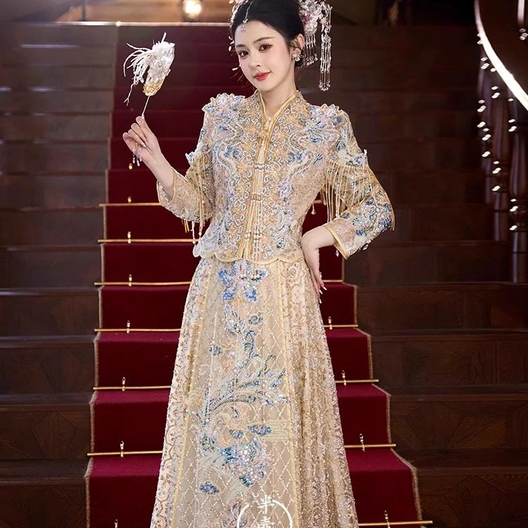 出租赁结婚礼服高级感秀禾服敬酒服奢华新娘婚纱租赁2025龙凤褂服,淘宝优惠券,粉丝福利购,淘宝优惠卷